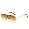 one piece Flat Top Oversized rectangle sun glasses rimless women 2020 new arrivals fashion shades designer metal sunglasses 7118